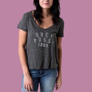 Obey Posse 1989 Graphic Tee – Distressed Vintage Vibes (Size S)